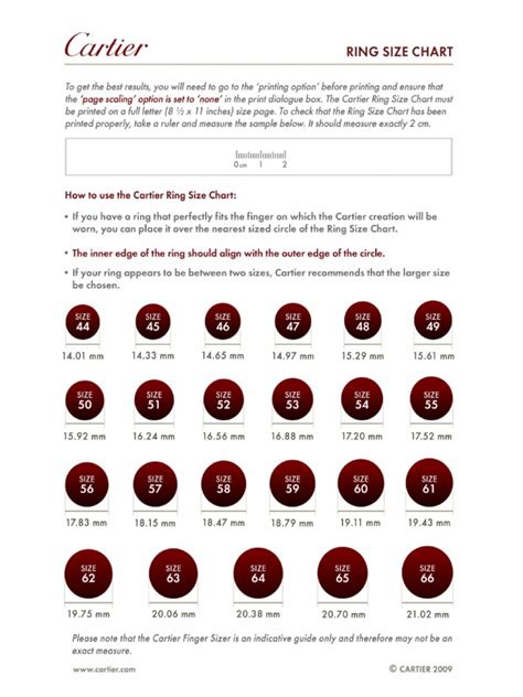 cartier ring width|cartier sizing chart.